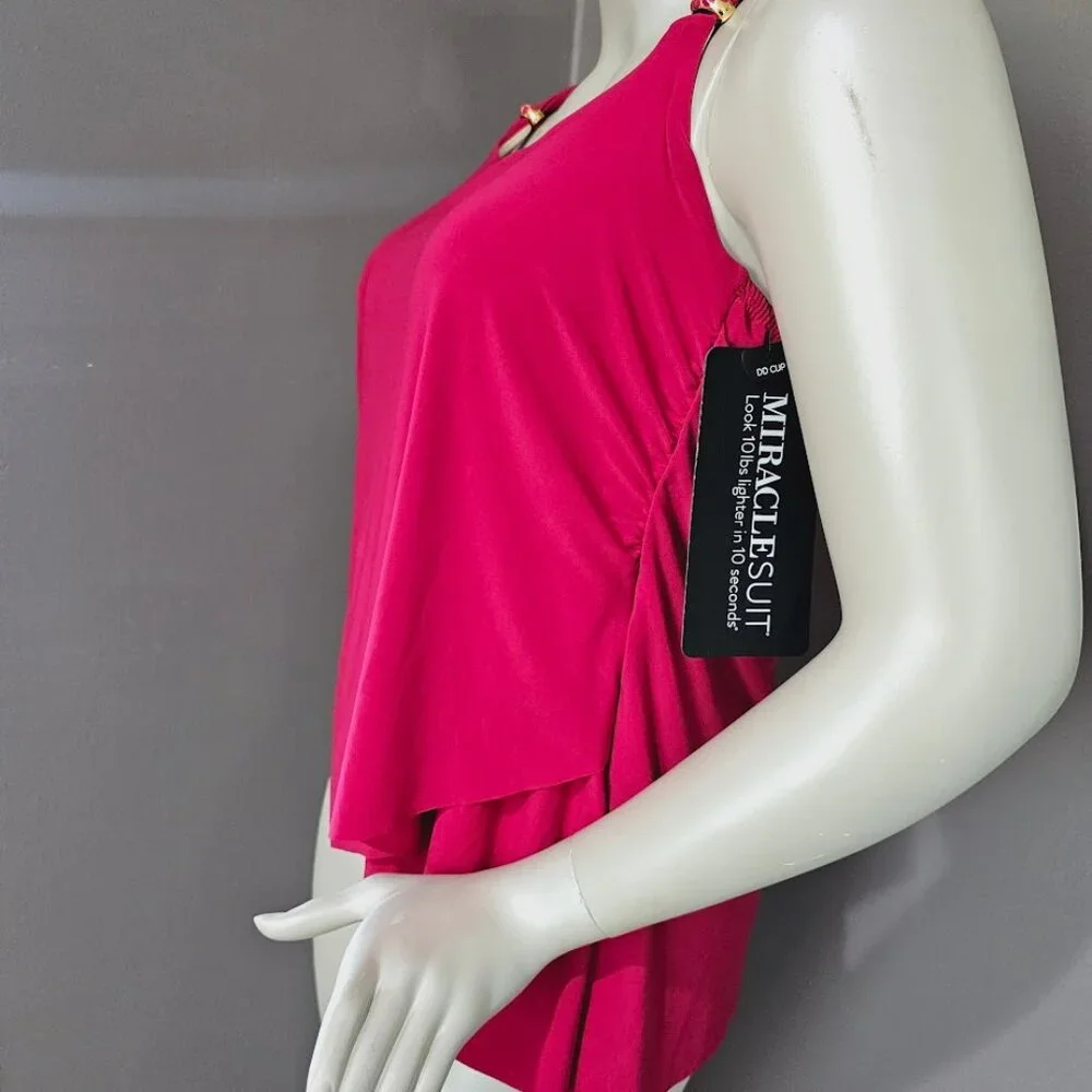 Miraclesuit Solid Dazzle Tankini Top DD Cup - Picture 3 of 10